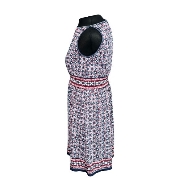 Max Studio Sleeveless Red White & Blue Geometric Print Dress S - Picture 2 of 10